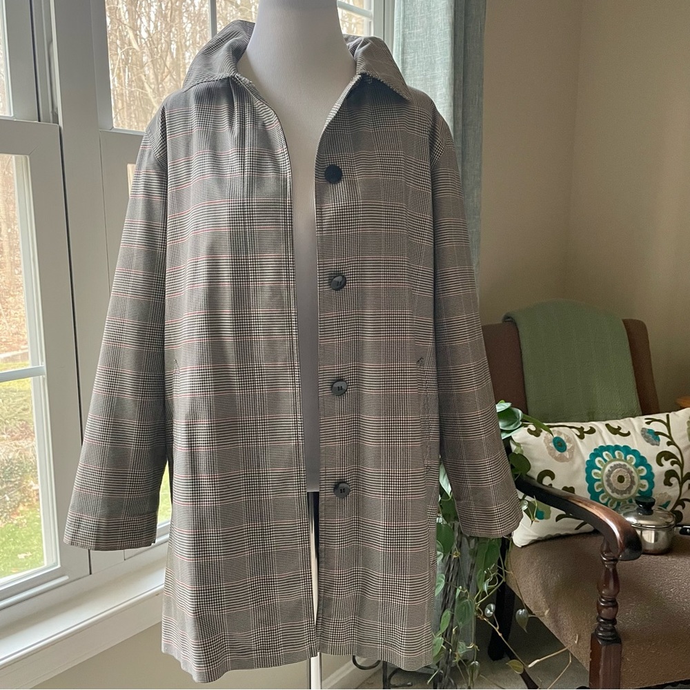 Kristen Blake Plaid Hooded All Weather Women’s Coat like NEW